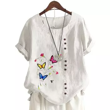 Модная женская хлопковая футболка с принтом доступна в 11 ярких цветах S розовый