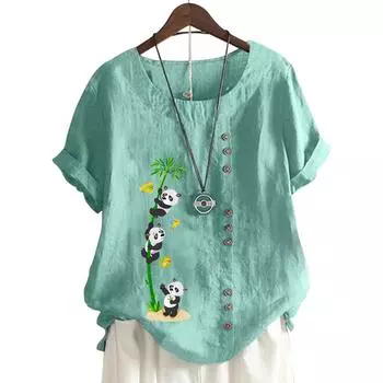 Модная женская хлопковая футболка с принтом доступна в 11 ярких цветах S озеро синий