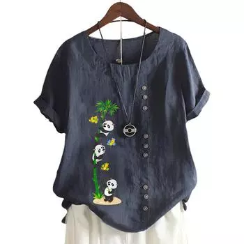 Модная женская хлопковая футболка с принтом доступна в 11 ярких цветах S озеро синий