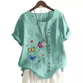 Модная женская хлопковая футболка с принтом доступна в 11 ярких цветах S розовый