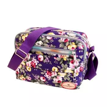 Модная женская холщовая квадратная сумка через плечо с цветочным принтом, сумка-мессенджер чёрный