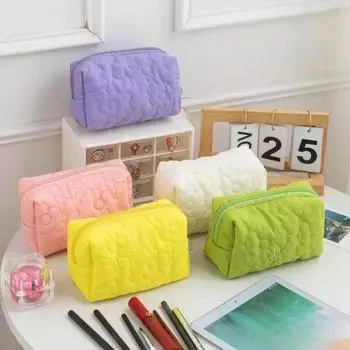 Модная женская косметичка конфетного цвета, большая вместительная косметичка на молнии, косметички, розовый клатч, косметичка фиолетовый