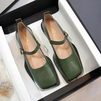 Модная женская кожаная обувь на весну и осень Женская повседневная обувь Модные лоферы на плоской подошве в британском стиле для офиса и банкета Бесплатная доставка 35 чёрный