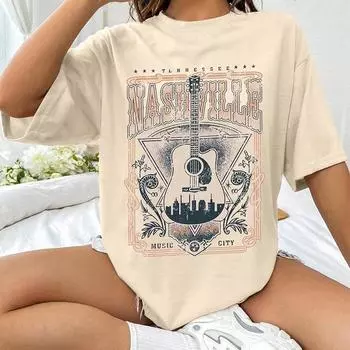 Модная женская креативная футболка с гитарным инструментом и буквенным принтом, забавная повседневная футболка с круглым вырезом и короткими рукавами, летняя женская футболка XS розовый