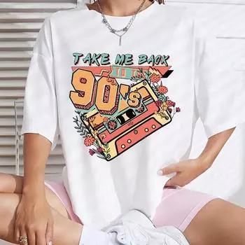 Модная женская креативная футболка с принтом букв и цифр, забавная повседневная футболка с круглым вырезом и короткими рукавами, летняя женская футболка XS зелёный