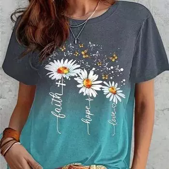 Модная женская креативная футболка с принтом животных и цветов, забавная повседневная футболка с круглым вырезом и короткими рукавами, летняя женская футболка XS розовый