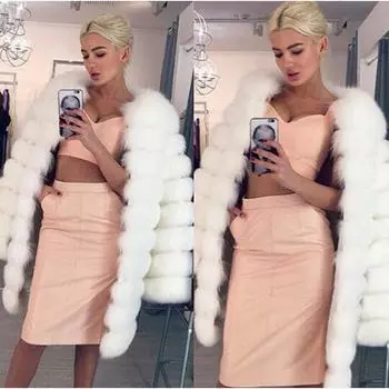 Модная женская куртка из искусственного меха, пальто из искусственного меха, теплая куртка с длинным рукавом S