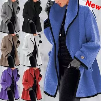 Модная женская куртка-пуховик зимняя женская шерстяная куртка-тренч куртка женская теплая тонкая длинная верхняя одежда размера плюс S-5XL XXXXXL белый