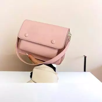 Модная женская квадратная сумка, новая сумка через плечо с текстурой PU, простая женская косая сумка Span чёрный