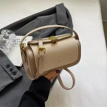 Модная женская маленькая квадратная сумка с простым дизайном из искусственной кожи, сумка через плечо, повседневные женские сумки