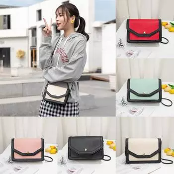 Модная женская маленькая квадратная сумка, универсальная сумка-мессенджер на одно плечо 19X6X13 белый