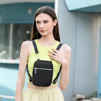 Модная женская маленькая сумка через плечо 2025 года, летние высококачественные женские сумки через плечо из ткани, симпатичные многофункциональные сумки для телефона, повседневные рюкзаки чёрный