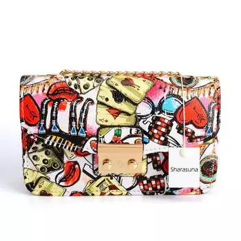 Модная женская маленькая сумка на плечо, женская сумка на цепочке, женские сумки-мессенджеры, дизайнерская сумка через плечо чёрный