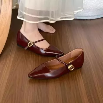Модная женская обувь 2024 года, босоножки с закрытым носком, неглубокий носок, мягкие летние каблуки, костюм женский бежевый, Мэри Джейн, роскошные открытые туфли на плоской подошве, низкие 35 чёрный
