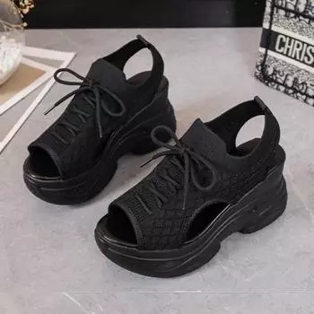 Модная женская обувь 2024 года, брендовые женские босоножки на шнуровке, взрывной стиль, однотонные туфли, женские босоножки на платформе, женские босоножки на платформе, женские босоножки Ete 34 белый