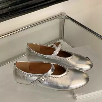 Модная женская обувь 2024 года, горячая распродажа, женские туфли Мэри Джейн на плоской подошве, повседневные туфли на плоской подошве с круглым носком и пряжкой на ремешке, мягкая подошва, женские туфли 35 чёрный