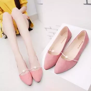 Модная женская обувь 2024 года, новые замшевые туфли на плоской подошве, женские туфли-лодочки, черные лоферы, женские балетки из искусственной замши, большие размеры 35 серый