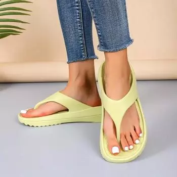 Модная женская обувь 2024 года, новые женские тапочки с защипнутым носком, летние, простые, однотонные, для отдыха на природе, пляжные, на плоской подошве, большие размеры, шлепанцы Zapatos 35 зелёный