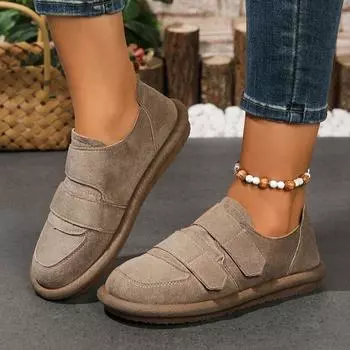 Модная женская обувь 2024 года, высококачественные женские туфли на плоской подошве, модные повседневные туфли на плоской подошве, женские легкие повседневные туфли на плоской подошве с круглым носком 35 бежевый