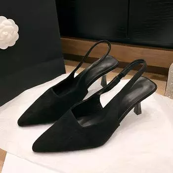 Модная женская обувь 2024 года, высококачественные женские туфли-лодочки без застежек, осенние туфли с острым носком, однотонные, модные туфли на высоком каблуке с неглубоким носком, женские туфли-лодочки 35 абрикосовый