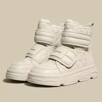 Модная женская обувь Ботильоны для женщин Ботинки на платформе Горячие ботинки Массивные мотоциклетные ботинки Женская осенне-зимняя обувь Женские ботинки 35 покинуть белый