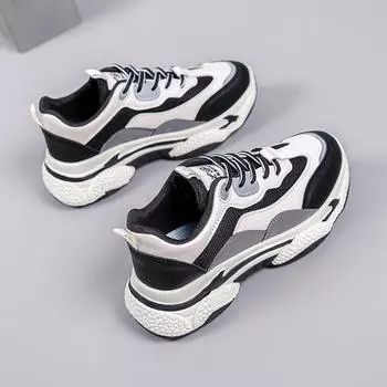 «Модная женская обувь для пап 2025 года»: Легкие, универсальные, увеличивающие рост кроссовки с толстой подошвой для весны/лета. 36