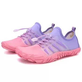 Модная женская обувь для плавания на открытом воздухе, пляжный фитнес, тренажерный зал, спортивная обувь для плавания босиком в воде 35 чёрный