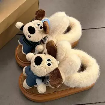 Модная женская обувь осень-зима 2024 года, новые универсальные ботинки на платформе, милые повседневные зимние ботинки с рисунком, хлопковые ботинки на платформе 36-37