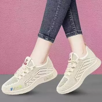 Модная женская обувь, повседневная модная обувь, дышащие спортивные легкие кроссовки с сеткой 38 чёрный