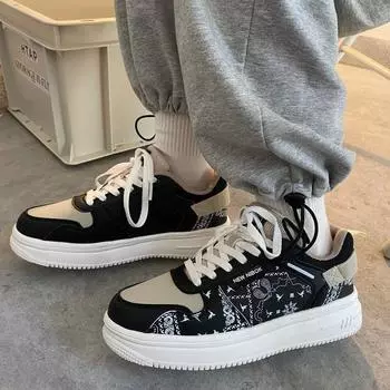 Модная женская обувь повседневные вулканизированные кроссовки дышащие спортивные для ходьбы бега пружинные балетки на платформе кавайные туфли 44 чёрный