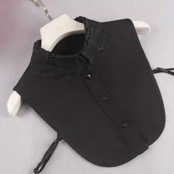 Модная женская однотонная белая шифоновая рубашка с ложным воротником, женская шифоновая рубашка с ложным воротником, женская съемная рубашка-свитер с лацканами