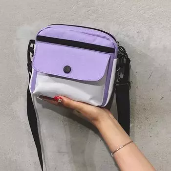 Модная женская однотонная холщовая сумка в стиле ретро в стиле ретро большой емкости фиолетовый