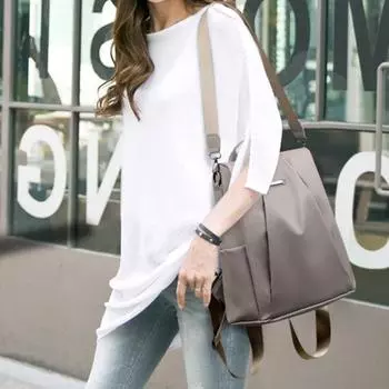 Модная женская однотонная противоугонная сумка на молнии на плечо, дорожный рюкзак