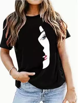 Модная женская персонализированная футболка с принтом светлых теней, забавная повседневная футболка с круглым вырезом и короткими рукавами, летняя женская футболка XS зелёный