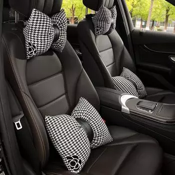 Модная женская подушка для шеи в машину, универсальная поддержка талии, подголовник в виде гусиной лапки, подушка для поясницы и шеи, креативная подушка для сиденья автомобиля