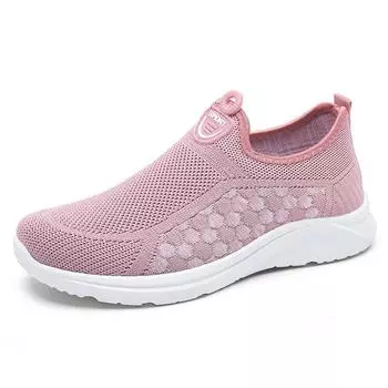 Модная женская повседневная обувь, дышащая противоскользящая сетчатая обувь для ходьбы 36 чёрный