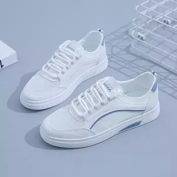 Модная женская повседневная обувь, летняя дышащая сетчатая обувь для ходьбы, кроссовки для спортзала, бега, женская обувь 35 (US 5) синий