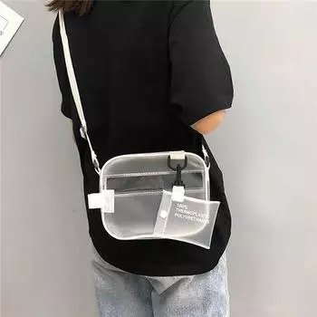 Модная женская прозрачная матовая маленькая квадратная сумка