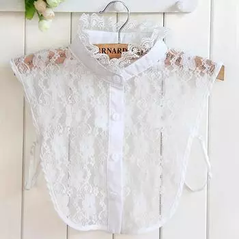 Модная женская рубашка с искусственным воротником, белая, съемный воротник, лацкан, блузка, топ, мужская одежда, рубашка, свитер, аксессуары