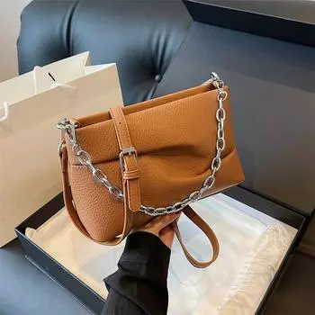 Модная женская ручная сумка с цепочкой, новинка 2023 года, осень/зима, маленькая квадратная сумка для путешествий с высококачественной сумкой на одно плечо