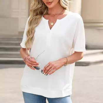 Модная женская сексуальная летняя свободная майка без рукавов с круглым вырезом L белый