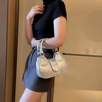 Модная женская сумка 2023 года, дизайнерские сумки через плечо для женщин, роскошная сумка-хобо в форме полумесяца, женская сумка через плечо, клатч для подмышки бежевый