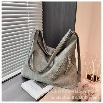 Модная женская сумка, большая вместительная сумка-тоут, новинка 2024 года, сумка двойного назначения на плечо, рюкзак-мессенджер для поездок на работу