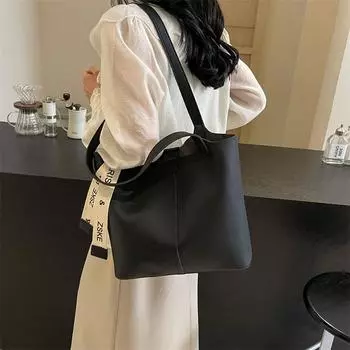 Модная женская сумка, большая вместительная сумка-тоут, новинка 2024 года, плиссированная сумка на плечо с двумя плечами, сумка двойного назначения, рюкзак для почтальонов