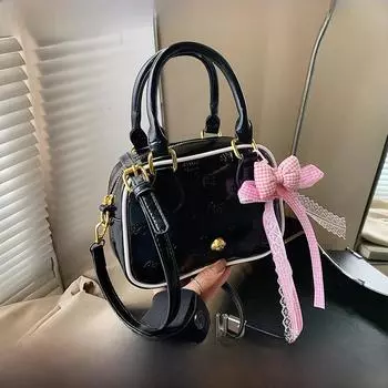 Модная женская сумка Boston, сумка из искусственной кожи, сумка через плечо, сумка-тоут для ежедневных поездок на работу чёрный