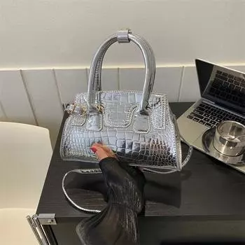 Модная женская сумка через плечо 2024 года, осенняя новая тенденция, простая сумка через плечо, повседневная женская сумка через плечо для поездок на работу синий