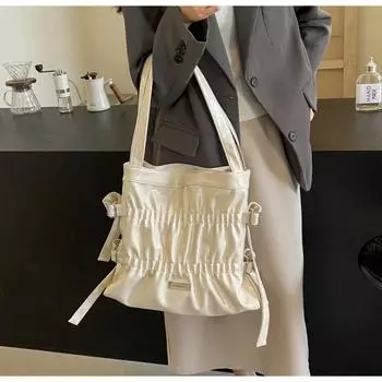 Модная женская сумка через плечо для отдыха на подмышке, женская сумка-ведро, маленькие сумки-тоут one size чёрный