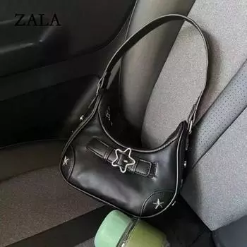 Модная женская сумка через плечо Джинсовая маленькая сумочка Роскошная дизайнерская женская сумка в форме полумесяца Трендовая сумка-хобо под мышками Сумки через плечо 21.5x5.7x11cm синий