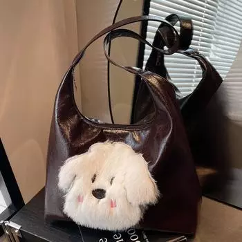 Модная женская сумка через плечо High Sense в стиле ретро с большой емкостью коричневый