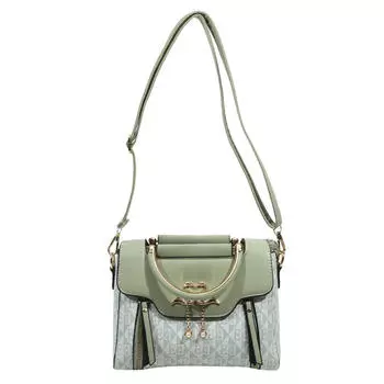 Модная женская сумка через плечо из искусственной кожи, маленький квадратный кошелек, роскошная сумка с принтом, элегантная сумка через плечо для дам, повседневная, для вечеринок, офиса One Size зелёный